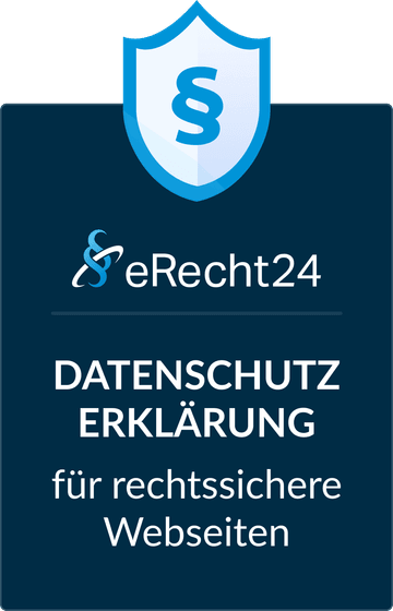 eRecht24-Siegel: Datenschutzerklärung für rechtssichere Webseiten